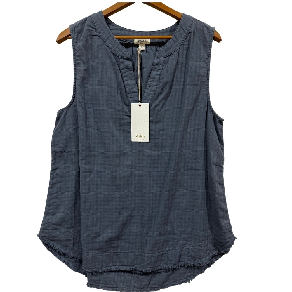 dylan Slate Blue Sleeveless Tunic Top